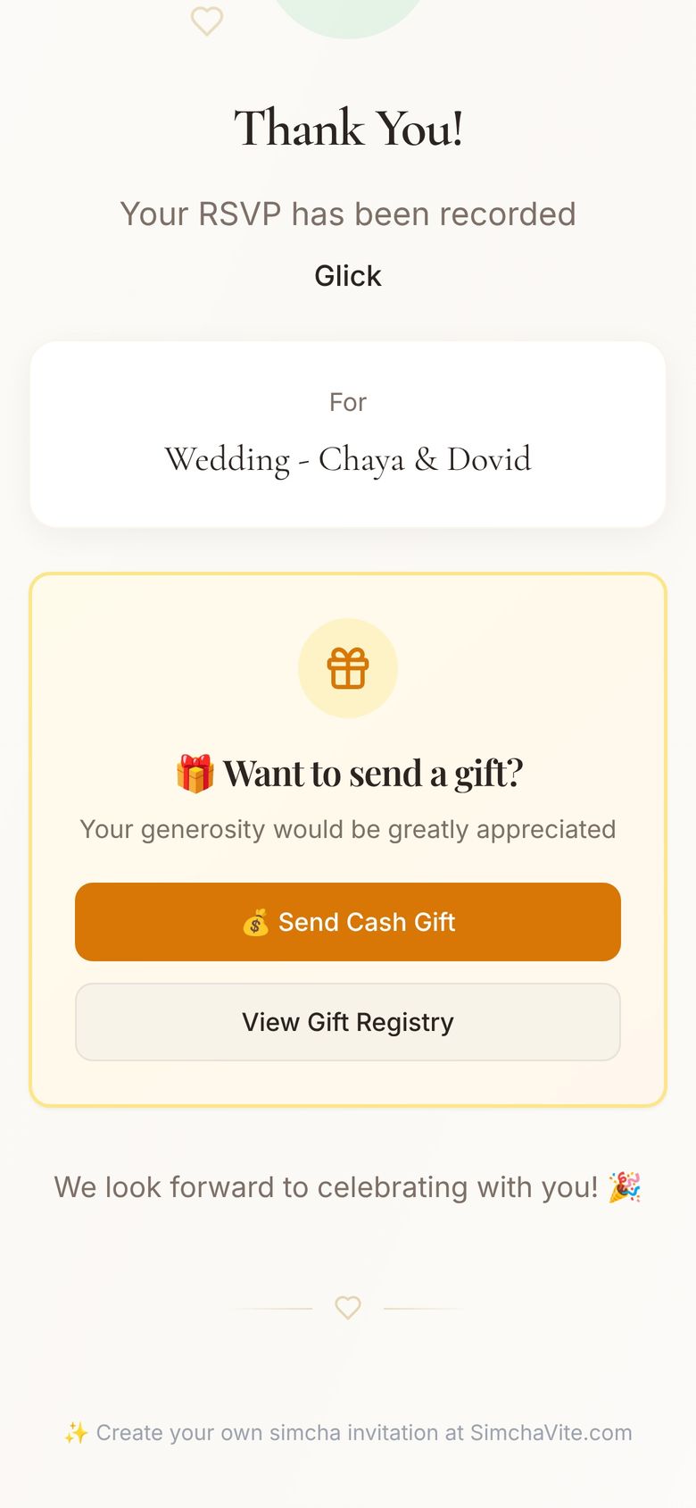 Thank You! Your RSVP has been recorded